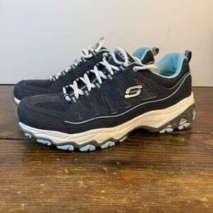 Skechers Women's Dark Blue and Light Blue Athletic Sneakers